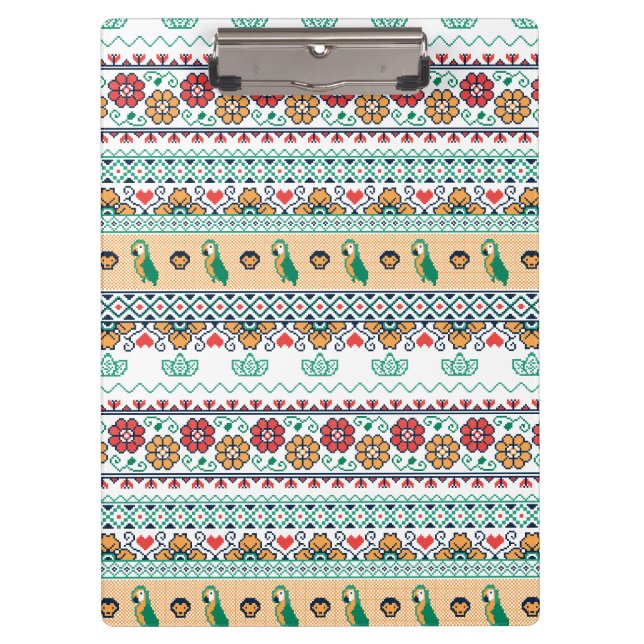 Frida Kahlo | Patrón de Colores Clipboard (Front)