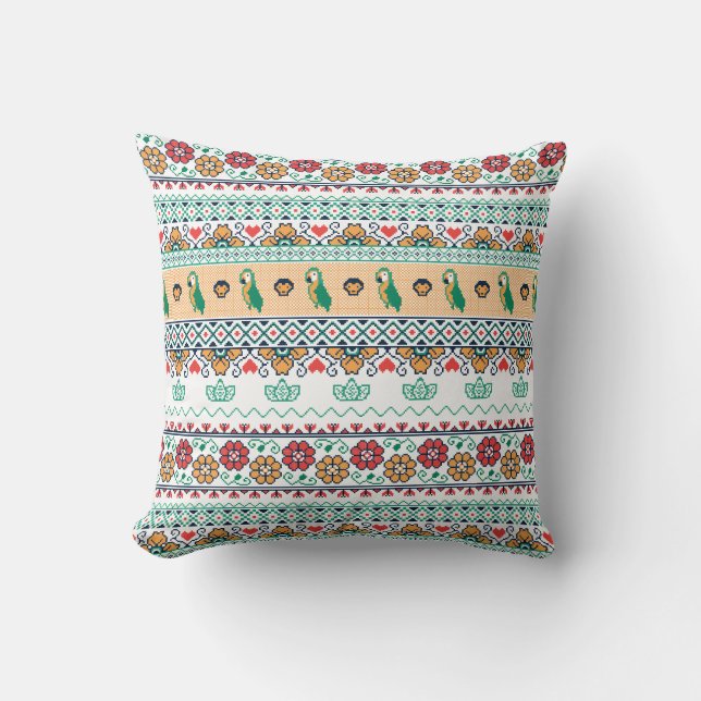 Frida Kahlo | Patrón de Colores Cushion (Front)