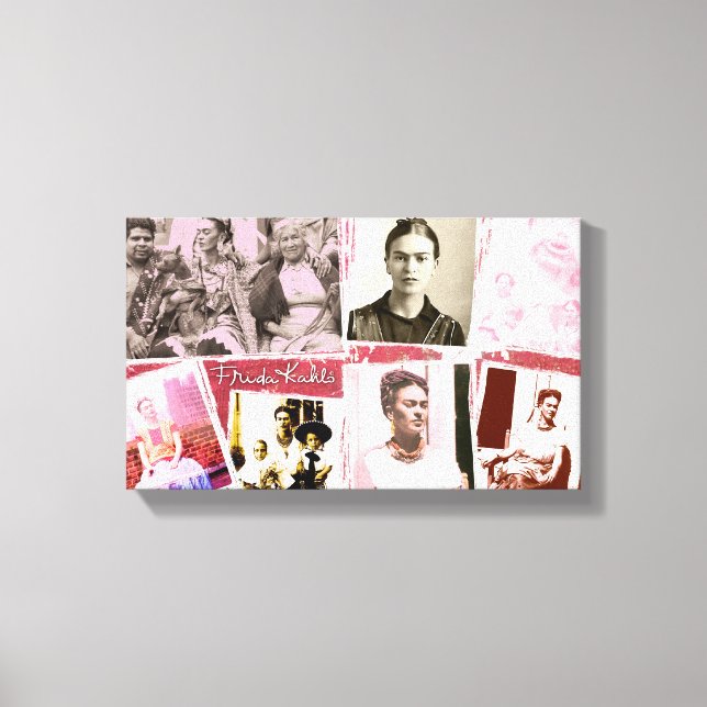 Frida Kahlo Photo Montage Canvas Print (Front)