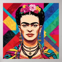 Frida Kahlo Pop Art Portrait – Vibrant Colours