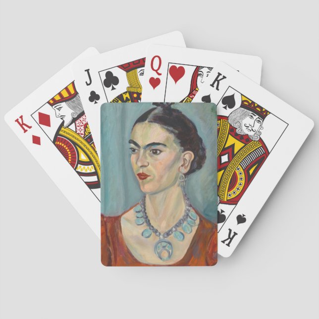 Frida Kahlo portrait Playing Cards (Back)