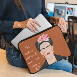 Frida Kahlo Quote Funny l Modern Inspirational Laptop Sleeve