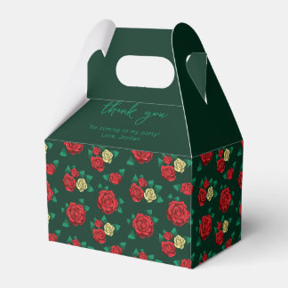 Frida Kahlo | Red and Gold Rose Pattern Favour Box