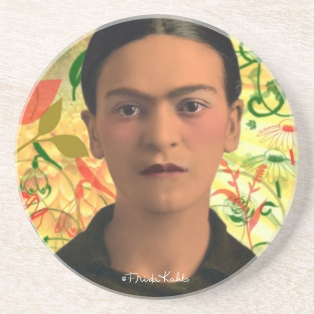 Frida Kahlo Reflejando Coaster (Front)