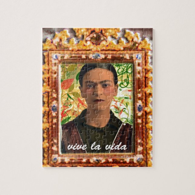Frida Kahlo Reflejando Jigsaw Puzzle (Vertical)