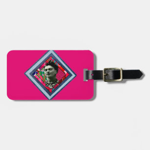 Frida Kahlo Retro Denim Diamond Luggage Tag