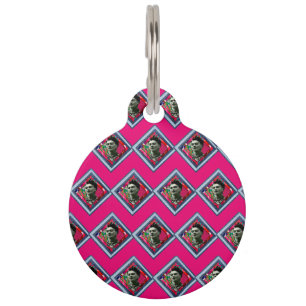 Frida Kahlo Retro Denim Diamond Pet Tag