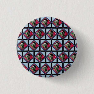 Frida Kahlo Retro Pink Denim 3 Cm Round Badge