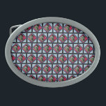 Frida Kahlo Retro Pink Denim Belt Buckle<br><div class="desc">Retro Mixed media collage with Frida Kahlo,  floral print,  and blue denim. Cute retro gift for retro art lovers,  hippies,  and flower children. Adorable gift for Frida Kahlo fans,  art lovers,  followers of her work.</div>
