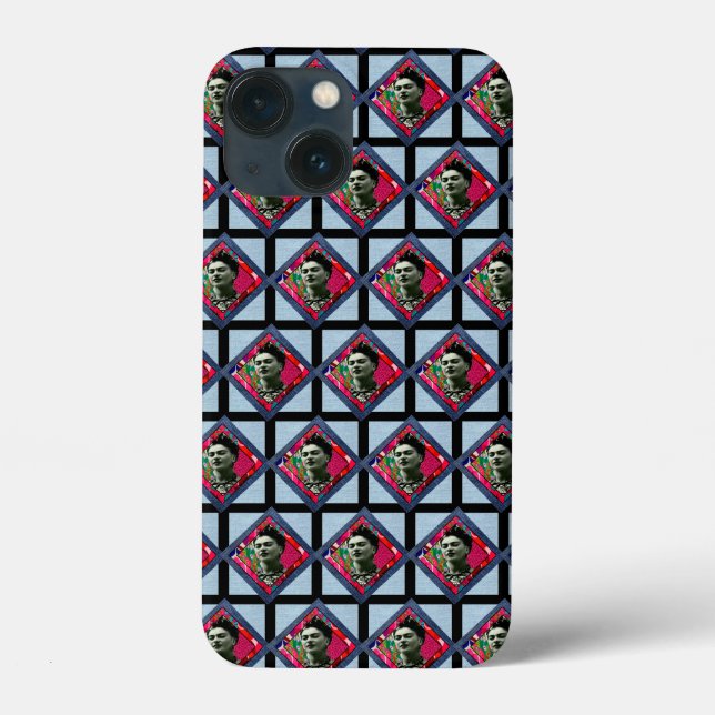Frida Kahlo Retro Pink Denim Case-Mate iPhone Case (Back)