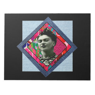 Frida Kahlo Retro Pink Denim Notepad