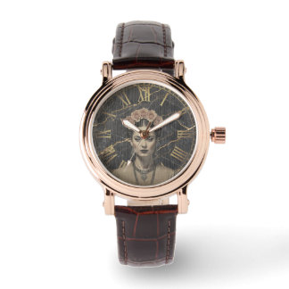 Frida Kahlo Rose Gold Art Watch
