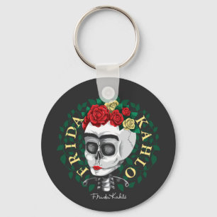 Frida Kahlo   Skull with Rose Crown Key Ring