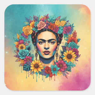 Frida Kahlo Square Sticker