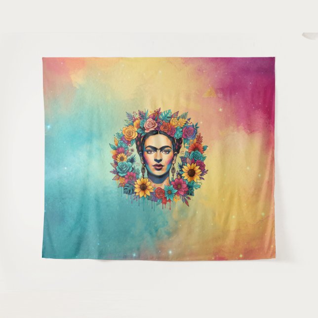 Frida Kahlo Tapestry (Front (Horizontal))