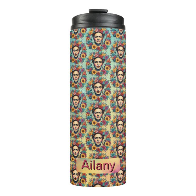 Frida Kahlo Thermal Tumbler (Front)
