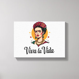 Frida Kahlo Viva la Vida Canvas Print