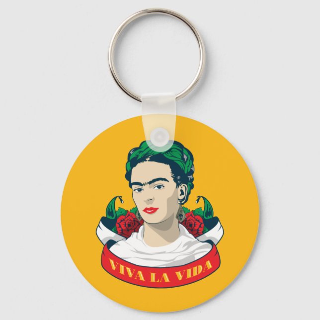 Frida Kahlo | Viva la Vida Key Ring (Front)