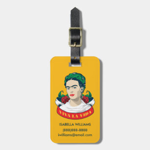 Frida Kahlo   Viva la Vida Luggage Tag
