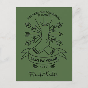 Frida Kahlo Wings to Fly Postcard