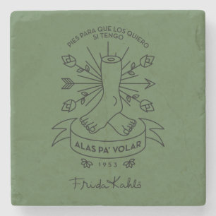 Frida Kahlo   Wings to Fly Stone Coaster