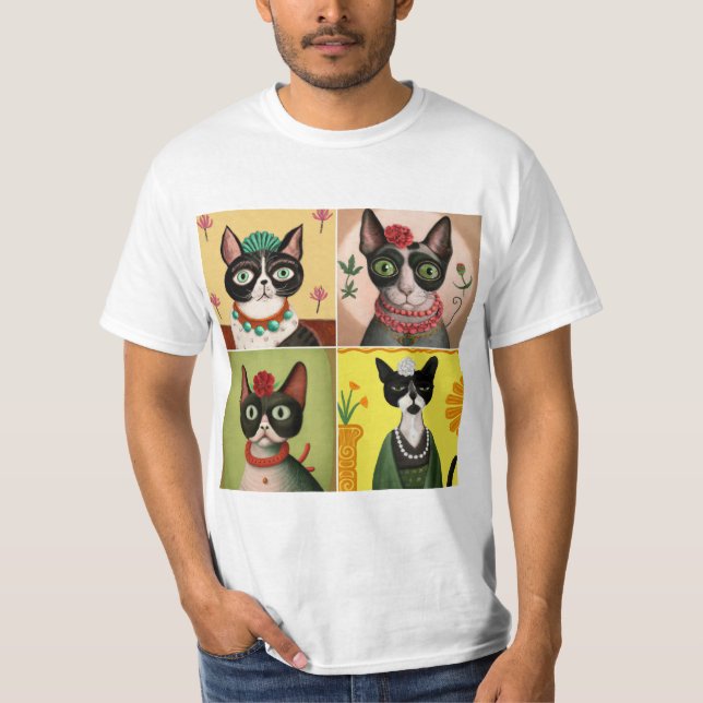 Frida Kahlo's Cat T-Shirt (Front)