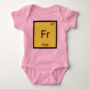 Frida Name Chemistry Element Periodic Table Baby Bodysuit