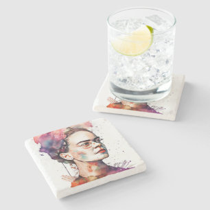 Frida Portrait Stone Coaster