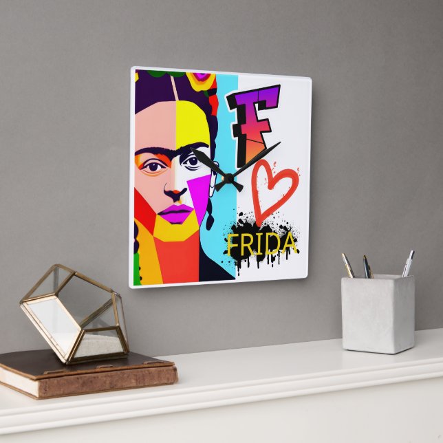 FRIDA Wall Décor Square Wall Clock (Office)