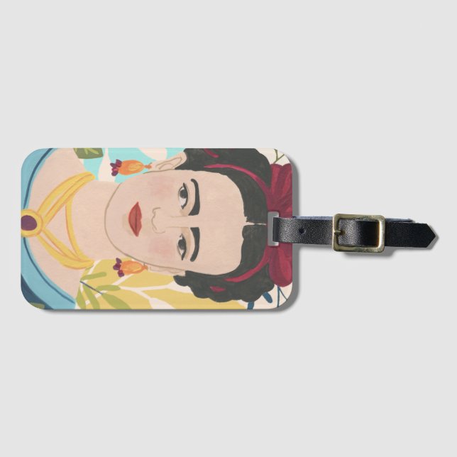 Frida's Garden Collection Luggage Tag (Front Horizontal)