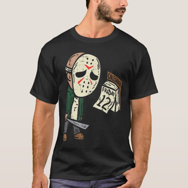 Friday 13th Funny Halloween Horror Movie Humour Pa T-Shirt (Front)