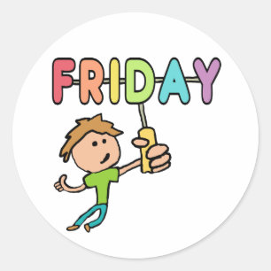 Friday Classic Round Sticker