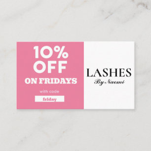 Friday Discount Code Special  Business Card