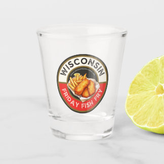 Friday Fish Fry Guide Shot glass