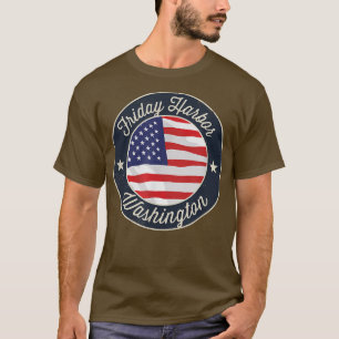 Friday Harbor - Patriotic Washington Souvenir T-Sh T-Shirt