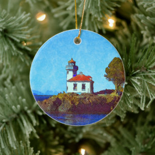 Friday Harbour Lime Kiln Lighthouse Ornament