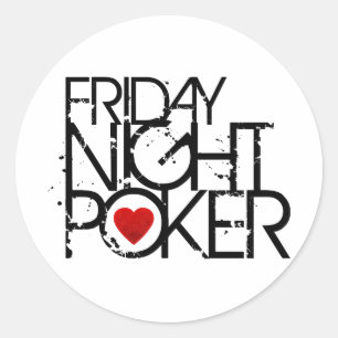 Friday Night Poker Classic Round Sticker