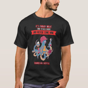 Friday Night Rescue Some Wine  Saying Humour T-Shirt