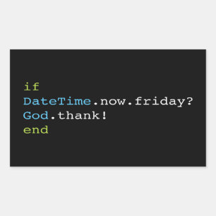 Friday Rectangular Sticker