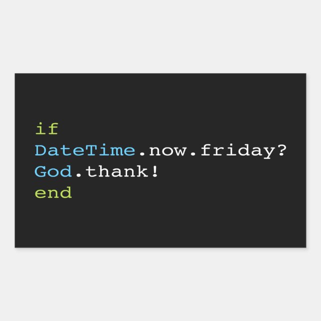 Friday Rectangular Sticker (Front)
