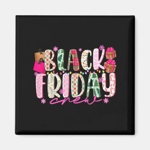 Friday Shopng Crew Christmas Lights Black Shopng F Magnet