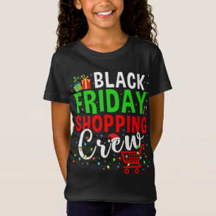 Friday Shopping Crew Christmas Lights Black Shoppi T-Shirt