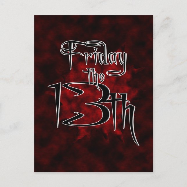 Friday The 13th ~ Any Month Postcard (Front)