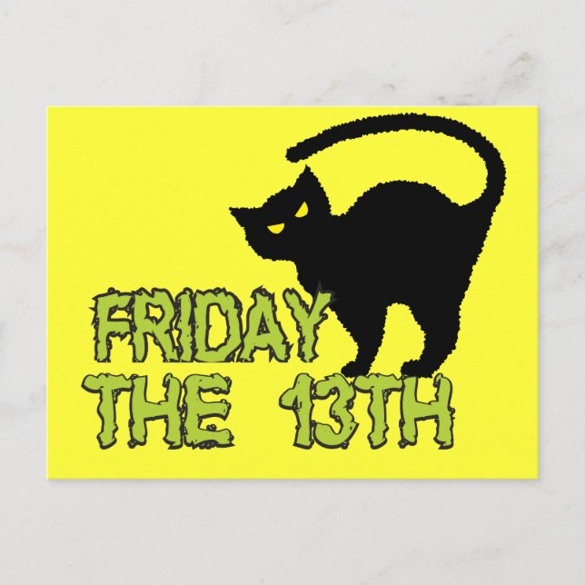 Friday The 13th - Bad Luck Day Superstition Postcard (Front)