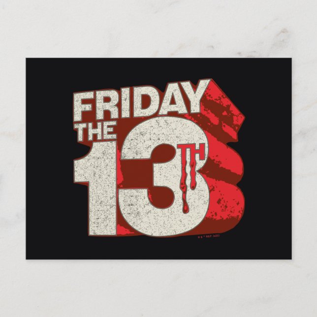 Friday the 13th | Bleeding Stacked 3D Logo Postcard (Front)