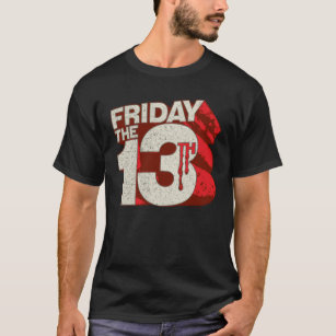 Friday the 13th   Bleeding Stacked 3D Logo T-Shirt