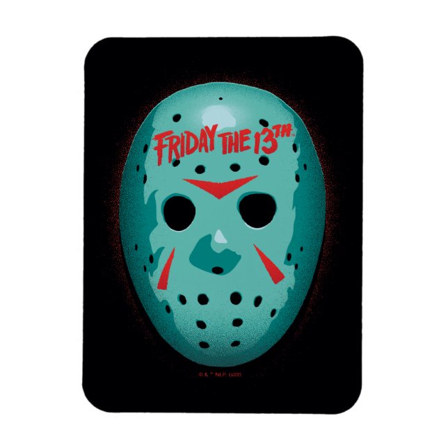Friday the 13th | Blue Hockey Mask Graphic Magnet (Vertical)