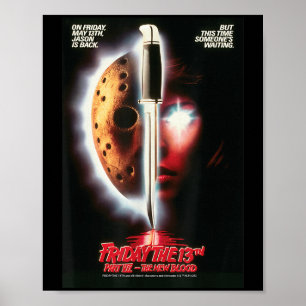 Friday The 13th Halloween Design Jason Is Back Poster