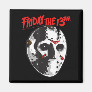 Friday The 13th Halloween Design Mask Art Magnet