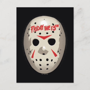 Friday the 13th   Hockey Mask Graphic Postcard